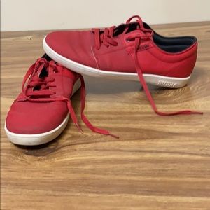 Supra low top red sneakers